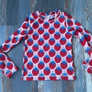Hanna Andersson Strawberry rash-guard Size 140 (10)